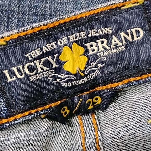 Lucky Brand Jeans Womens Size 8/29 Sweet N Low Distress Boot Cut Blue Dark Wash - Picture 3 of 6